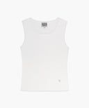 W LACE DETAIL SLEEVELESS IN WHITE image 6
