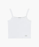 W BASIC STRING CROP SLEEVELESS IN WHITE image 6