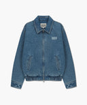 DENIM BLOUSON JACKET IN BLUE image 6