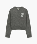 MARITHÉ SPORT W M+FG LOGO CROP PULLOVER IN MELANGE GRAY image 6