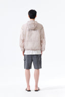 BACK LOGO HOODY WINDBREAKER FOR MEN IN LIGHT GRAY image 9