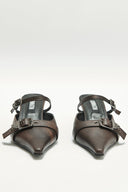 BELTED STILETTO MULE IN BROWN image 10