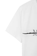 MATIN KIM LOGO CUTTED CROP TOP IN WHITE image 4