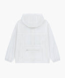 HOODED PACKABLE NYLON JACKET IN WHITE image 7