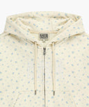 W CLASSIC LOGO CROP HOODIE ZIPUP IN IVORY image 10