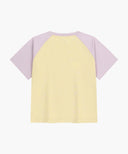 W SMALL REGULAR LOGO RAGLAN CROP TEE IN LIGHT PURPLE image 7