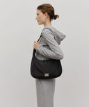 CLASSIC LOGO ROUND SHOULDER BAG IN BLACK image 7