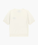 W SMALL CLASSIC LOGO HALF KNIT PULLOVER IN IVORY image 9