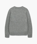 LETTERING LOGO KNIT PULLOVER IN HEATHER GREY image 7