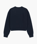 W CLASSIC LOGO CROP SWEATSHIRT IN NAVY image 7