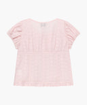 W PUFF SLEEVE LACE SHIRT IN LIGHT PINK image 7