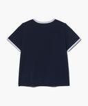 W CLASSIC LOGO RINGER TEE IN NAVY image 7
