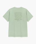 DRAWING LOGO DYEING TEE IN MINT image 7
