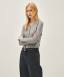 W EYELET BUCKLE BELT IN BROWN image 7