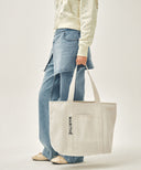 REGULAR LOGO BIG COTTON BAG IN NATURAL image 7