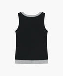 W LAYERED SLEEVELESS IN BLACK image 7
