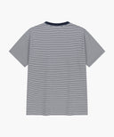 SMALL CLASSIC LOGO STRIPE RINGER TEE IN NAVY image 7