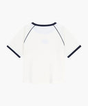 W AEROCOOL SMALL CLASSIC LOGO SLIM RINGER TEE IN IVORY