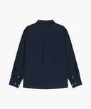 CLASSIC LOGO LINEN SHIRT IN NAVY image 7