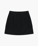W COTTON CARGO MINI SKIRT IN BLACK image 10