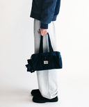 MARITHE X ALPHA INDUSTRIES CLASSIC LOGO NYLON DUFFLE BAG IN NAVY image 7