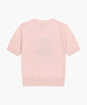 W DOODLE BEAR HALF KNIT PULLOVER IN LIGHT PINK image 7