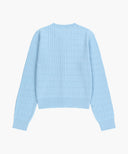 W CABLE KNIT CARDIGAN IN LIGHT PINK image 6