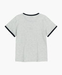 W CLASSIC LOGO RINGER TEE IN LIGHT HEATHER GREY image 7