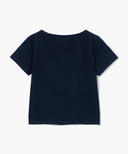W BASIC CROP TEE IN NAVY image 7