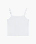 W BASIC STRING CROP SLEEVELESS IN WHITE image 7