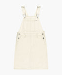 W DENIM OVERALL MIDI SKRT IN ECRU