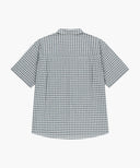 M CHECK HALF SLEEVE SHIRT IN IVORY image 13