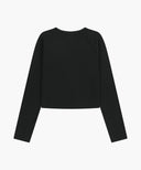 W BASIC CROP LONG SLEEVE IN WHITE image 7
