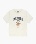 KIDS RAGLAN HALF SWEAT SET-UP IN OATMEAL image 7