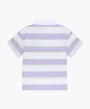 KIDS MULTI STRIPE COLLAR TEE IN LIGHT PURPLE image 7