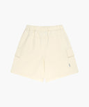 KIDS COTTON CARGO SHORTS IN CREAM image 7