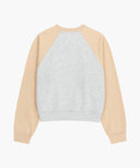 W BLOCK CLASSIC LOGO RAGLAN CROP SWEATSHIRT IN CORAL PINK image 7