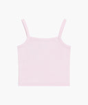 W BASIC STRING CROP SLEEVELESS IN LIGHT PINK image 7