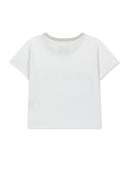 TONAL RIB LOGO CROP TOP IN WHITE image 2
