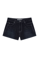 STITCH POINT DENIM SHORTS IN BLACK image 1