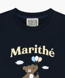 KIDS BALLOON BEAR SWEATSHIRT IN NAVY image 8