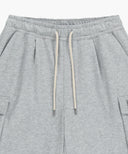 CLASSIC LOGO CARGO SWEAT SHORTS IN HEATHER GREY image 8