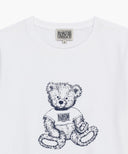 W DOODLE BEAR TEE IN WHITE image 8