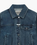W DENIM TUCK DETAIL JACKET IN LIGHT BLUE image 8
