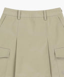W COTTON CARGO MINI SKIRT IN BEIGE image 17