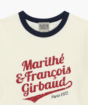 VINTAGE LOGO RINGER TEE IN IVORY image 8