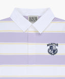 KIDS MULTI STRIPE COLLAR TEE IN LIGHT PURPLE image 8