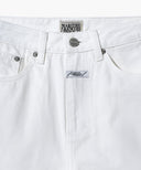 W LONG BERMUDA DENIM PANTS IN WHITE image 8