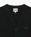 SMALL CLASSIC LOGO V-NECK KNIT CARDIGAN IN BLACK image 8