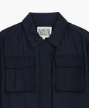 W CROP SHEER JACKET IN NAVY image 8